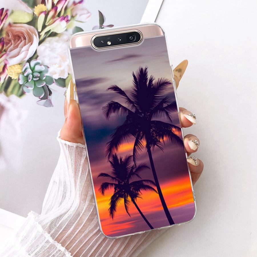 Чехол для Samsung A80 Galaxy A90 4G SM-A805F Задняя крышка телефона Для SamsungA80 A 90 4G Стильный чехол Мягкий силиконовый бампер из ТПУ Coque