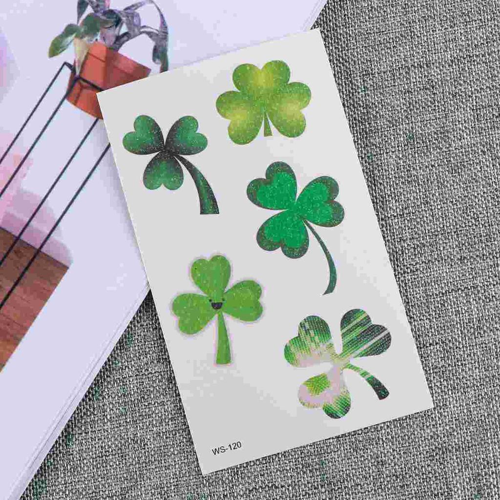 10 Sheets St Patricks Day Temporary Tattoos Fake Tatoo Cosplay Stickers Kids Decals The Face Child