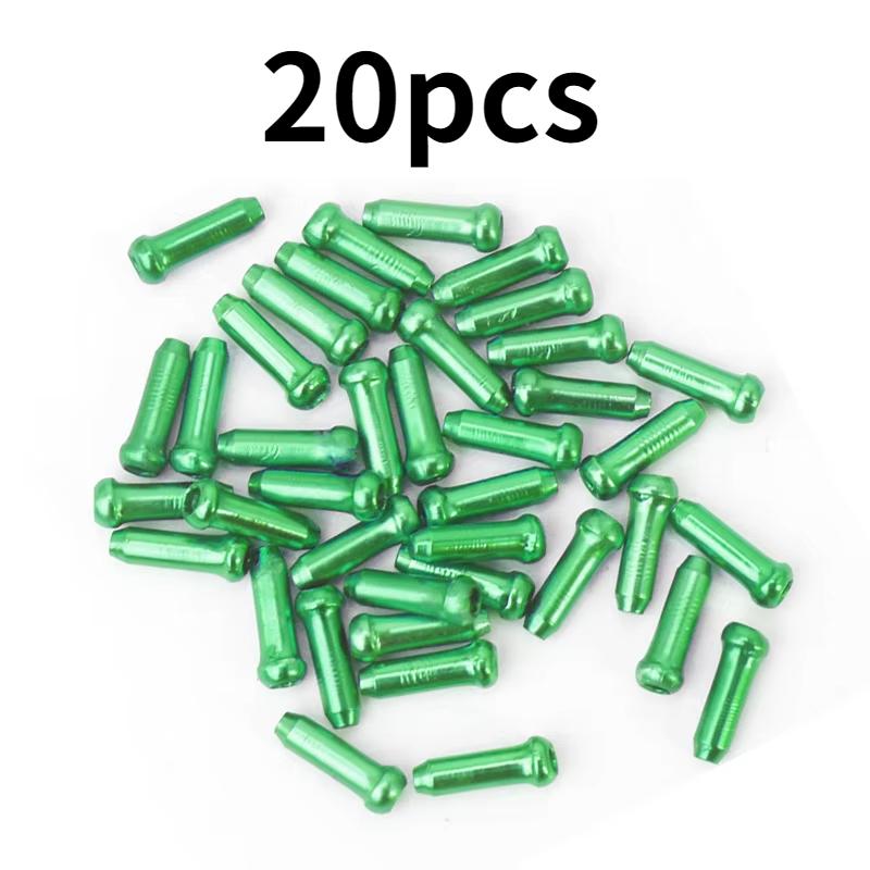 20PCS Bike Shift Brake Cable End Caps MTB Road Bike Shift Brake Inner Cable End Cap Aluminum Alloy End Cap Derailleur Wire Tips