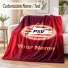 Custom Text Flannel Blanket PSV Eindhoven FC Print Warm Cozy Blanket Home Sofa Bedding
