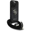 Etui do iPhone 16 Pro Guess 4G Big Logo Crossbody Czarne
