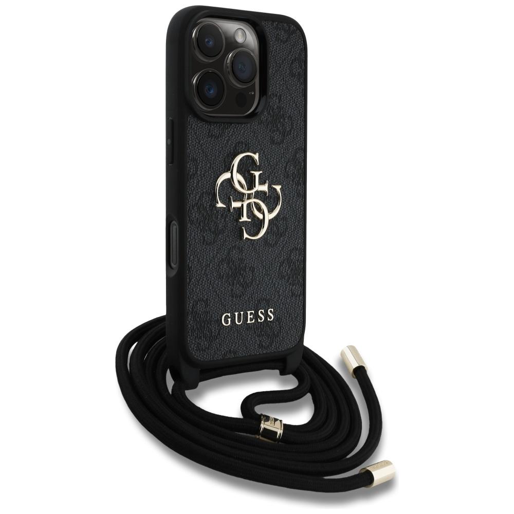 Etui do iPhone 16 Pro Guess 4G Big Logo Crossbody Czarne