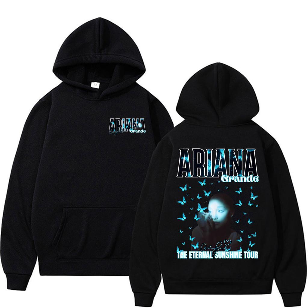Ariana Grande Eternal Sunshine Tour 2026 Fan Sweatshirt Harajuku High Street Retro Hoodies Men Women Winter Casual Fleece Hoodie