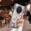 3D Перламутровая Бабочка Ударопрочный Силиконовый Чехол с Гальваническим Покрытием для Huawei Mate 70 60 50 40 30 Pro Прозрачная Задняя Крышка