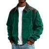 Men's Corduroy Pocket Zipper Jacket Men's Plus Size Casual Sports Jacket
