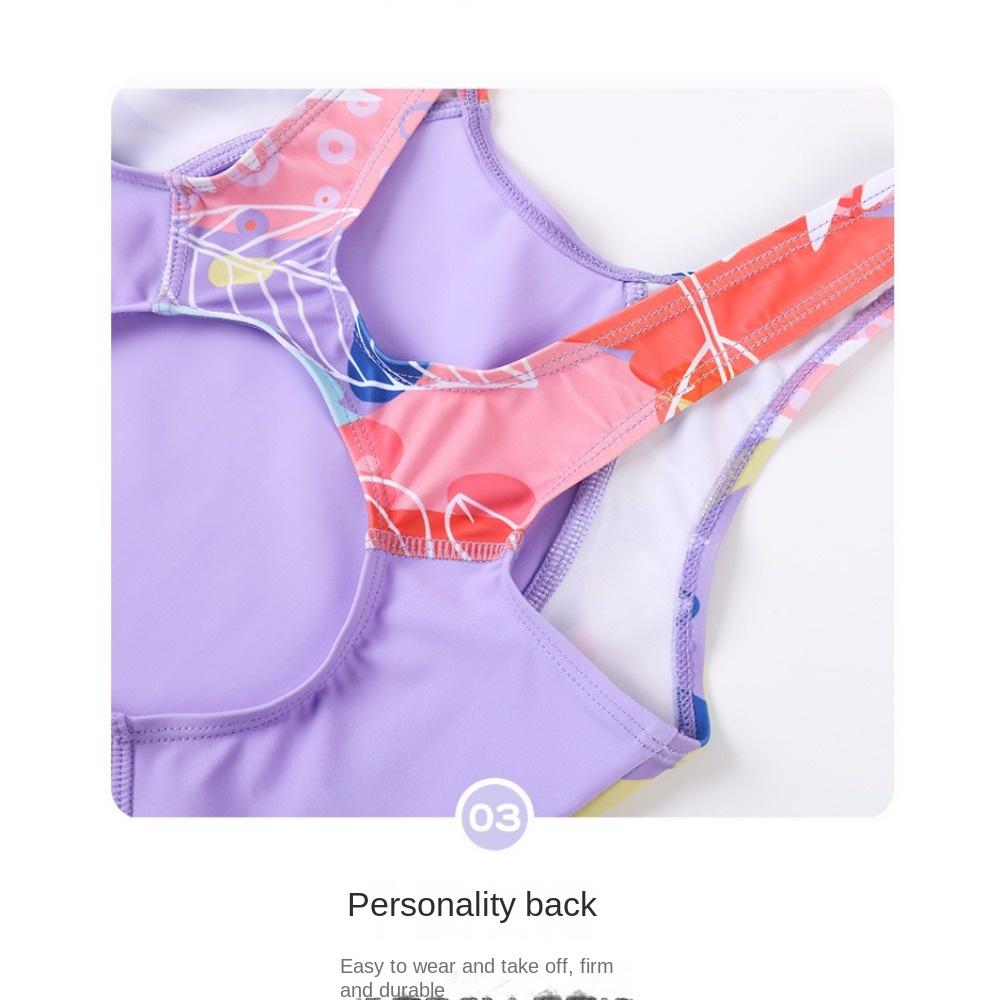 6-12 лет Детские купальные костюмы для девочек Профессиональные плоские цельные быстросохнущие тренировочные купальники для девочек