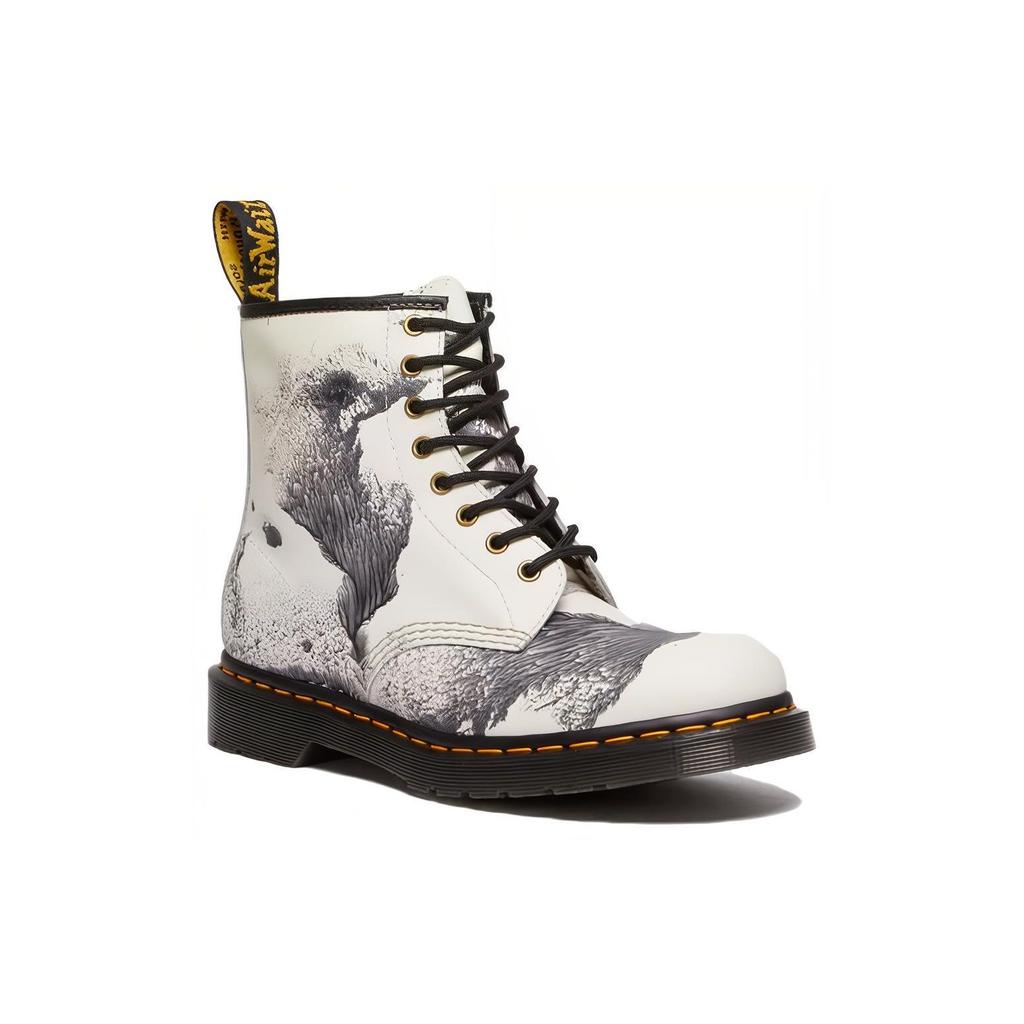 Dr. Martens Tate Comfortable Lace-Up Ankle Boots Unisex Ankle Boots White 31731649