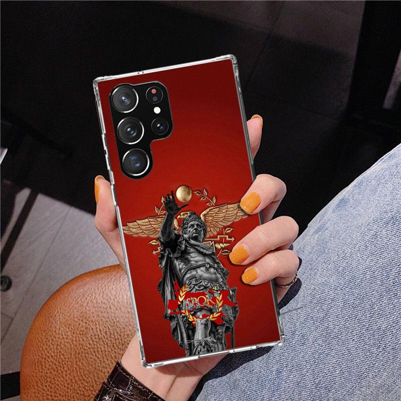 SPQR Roman Imperial Legionv Phone Case For Samsung Galaxy S24 S25 Edge S26 Ultra S23 S22 S21 Plus S20 FE + Personalized Print Co
