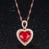 BELLA BOX Новая модная подвеска в форме сердца Love красного цвета розового золота, женская цепочка на ключицу, ювелирные изделия для женщин, очаровательная свадебная помолвка