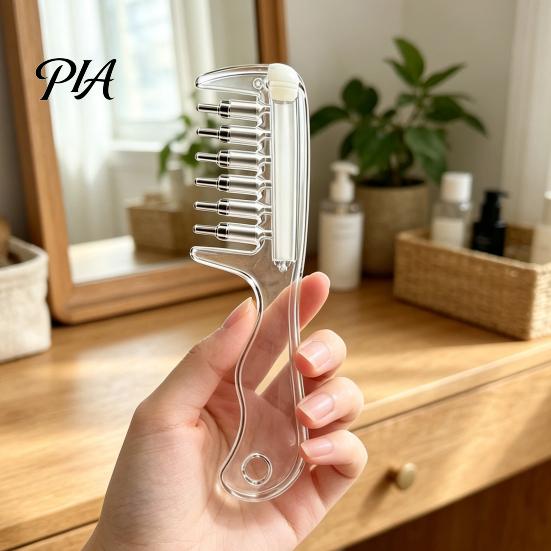 Portable Hair Essence Comb Refillable Oil Applicator Comb, Scalp Massaging Minoxidil Precision Treatment Brush Leak Proof Dispenser for Growth Liquid