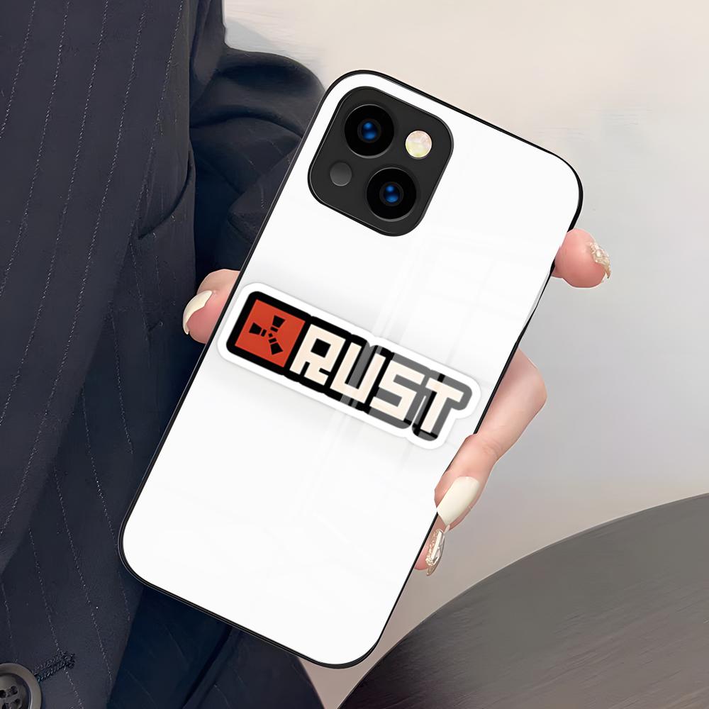 Чехол для телефона RUST Game для iPhone 17 Pro Max 15 Pro 16 14 Plus 12 13 Mini 11 Pro Ударопрочный стеклянный чехол