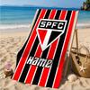 Custom Name Beach Towel Sao Paulo Team Spirit Microfiber Beach Towel, Lightweight for Summer Travel, Swimming Pool Fan Birthday Gift