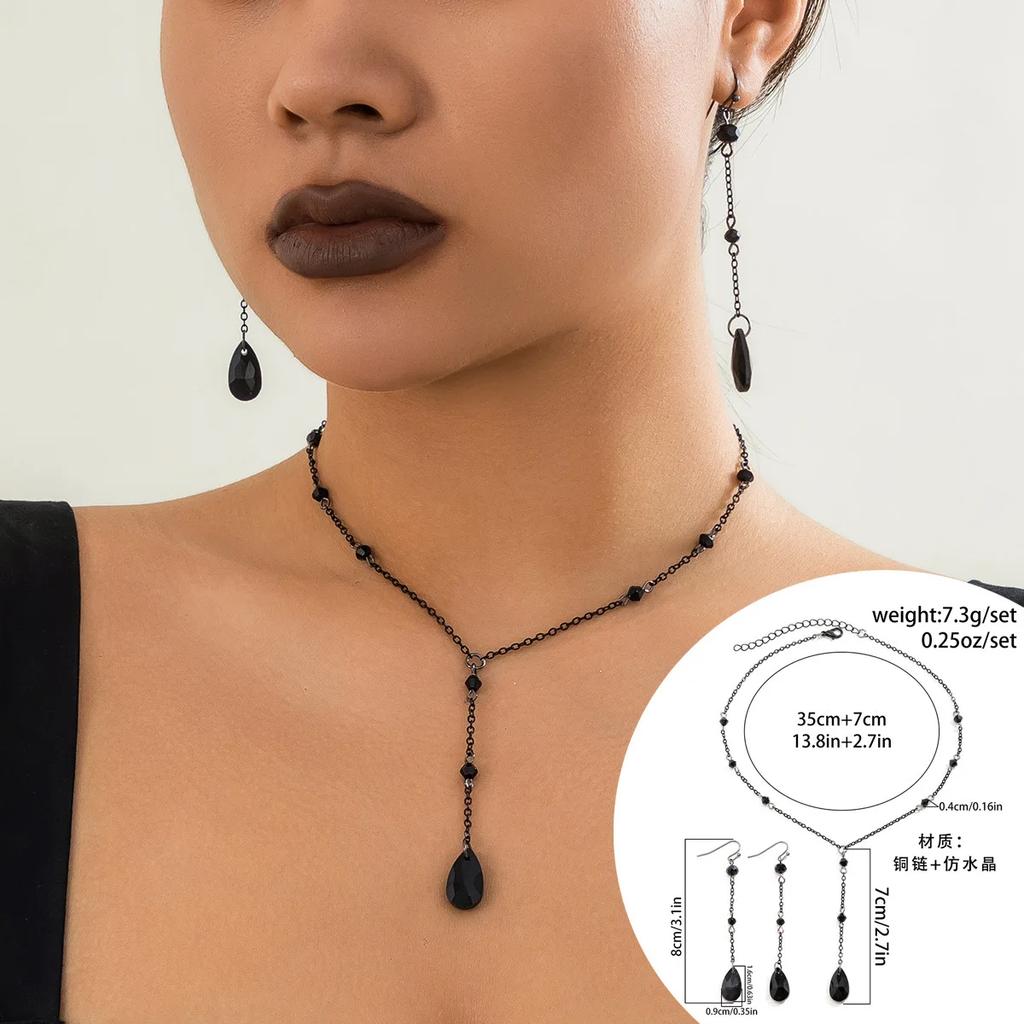 Blood Drops Stainless Steel Necklaces Neck Jewelry Simulation Necklace Women Aesthetic Metal Woman Trend 2024 Tassel Women's the