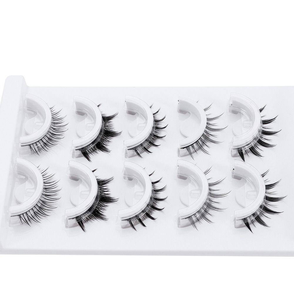 5 Pairs Natural Short Natural Self Adhesive Eyelashes Natural Look Cat Eye Lashes  Eyelash Extension