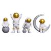 4Pcs Astronaut Statue Fireplace Model Resin Spaceman Figurine Home Decor