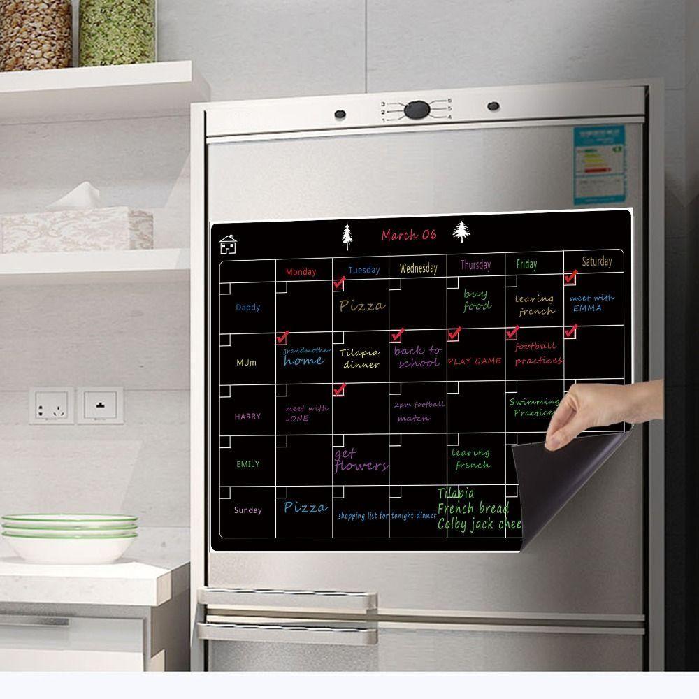 Erasable Magnetic Monthly Planner A3 Message Organizer Simple Whiteboard Calendar  Office