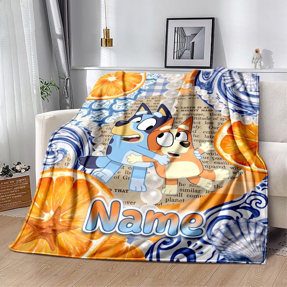 Paw Prints Adventure Personalized Text Blanket Multi-purpose Personalized Blanket Soft Warm Cozy Versatile for Home Decor Couch Picnics Office
