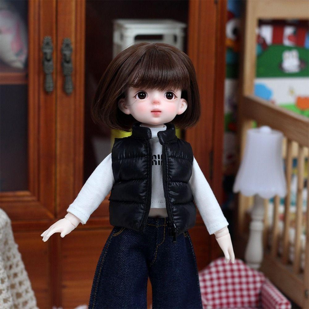 Jeans 1/6 BJD Doll Down Jacket Fall and Winter Style Doll Accessories Girl Toy Gift