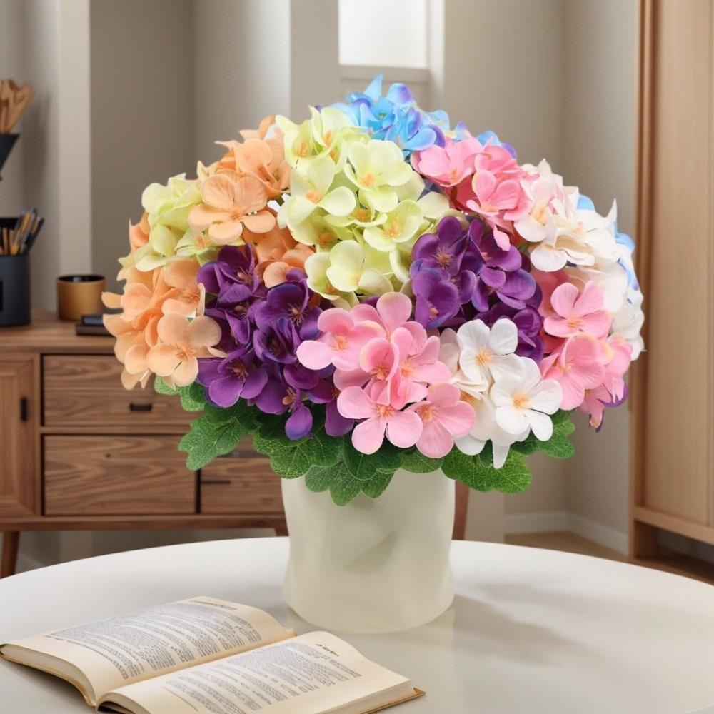 Dyed Edged Fake Flower Ball Silk Cloth Hydrangea New Simulation Flowers Photography Props