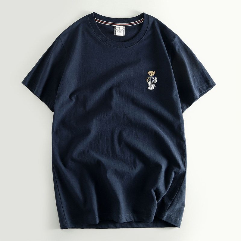 Export Tail Single Men's Cut Label Cattle Goods Factory Export Short Sleeve Pure Cotton Tail Goods Withdraw from Cupboard Original Single T-shirt
