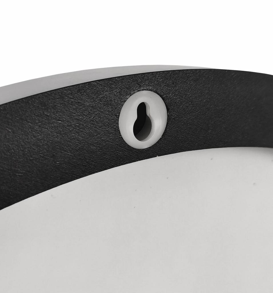 Lustro Okrągłe Drewniane Loftowe 60 Cm Czarne Bd Art