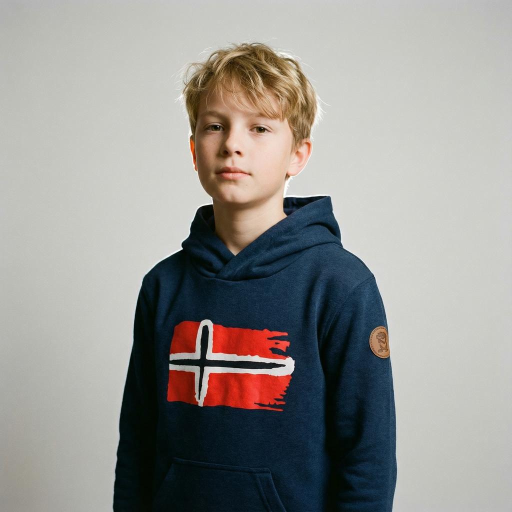 Bluza z kapturem dziecięca Trollkids Kids Trondheim Sweater sportowa z kapturem granatowa (137-100)