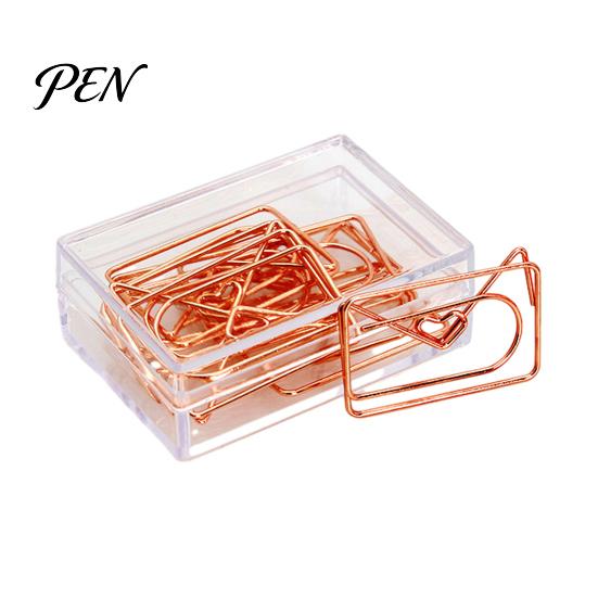 Металлические органайзеры для документов 10 шт. Зажимы для бумаги Rose Gold, Декоративные мультяшные формы, Милые офисные канцелярские принадлежности, Закладки, Креативные документы для И