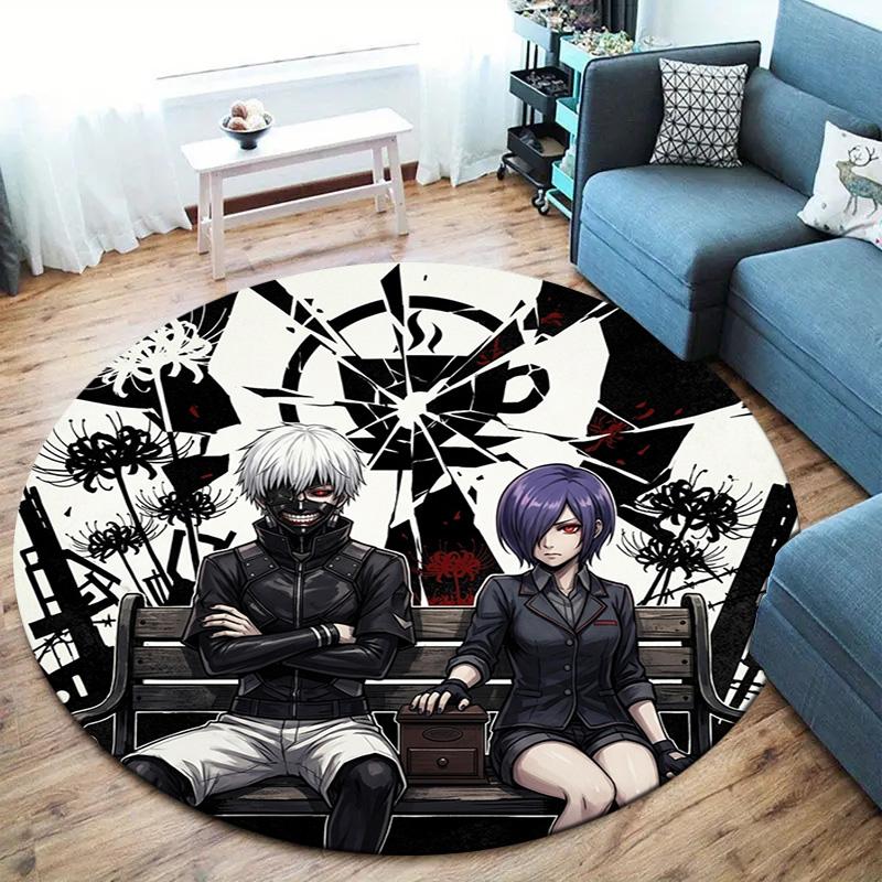 Ковер Tokyo Ghoul Круглый Ковер Ковер Для Гостиной Спальни Дивана Игровой Комнаты Декор Нескользящий Коврик Для Пола