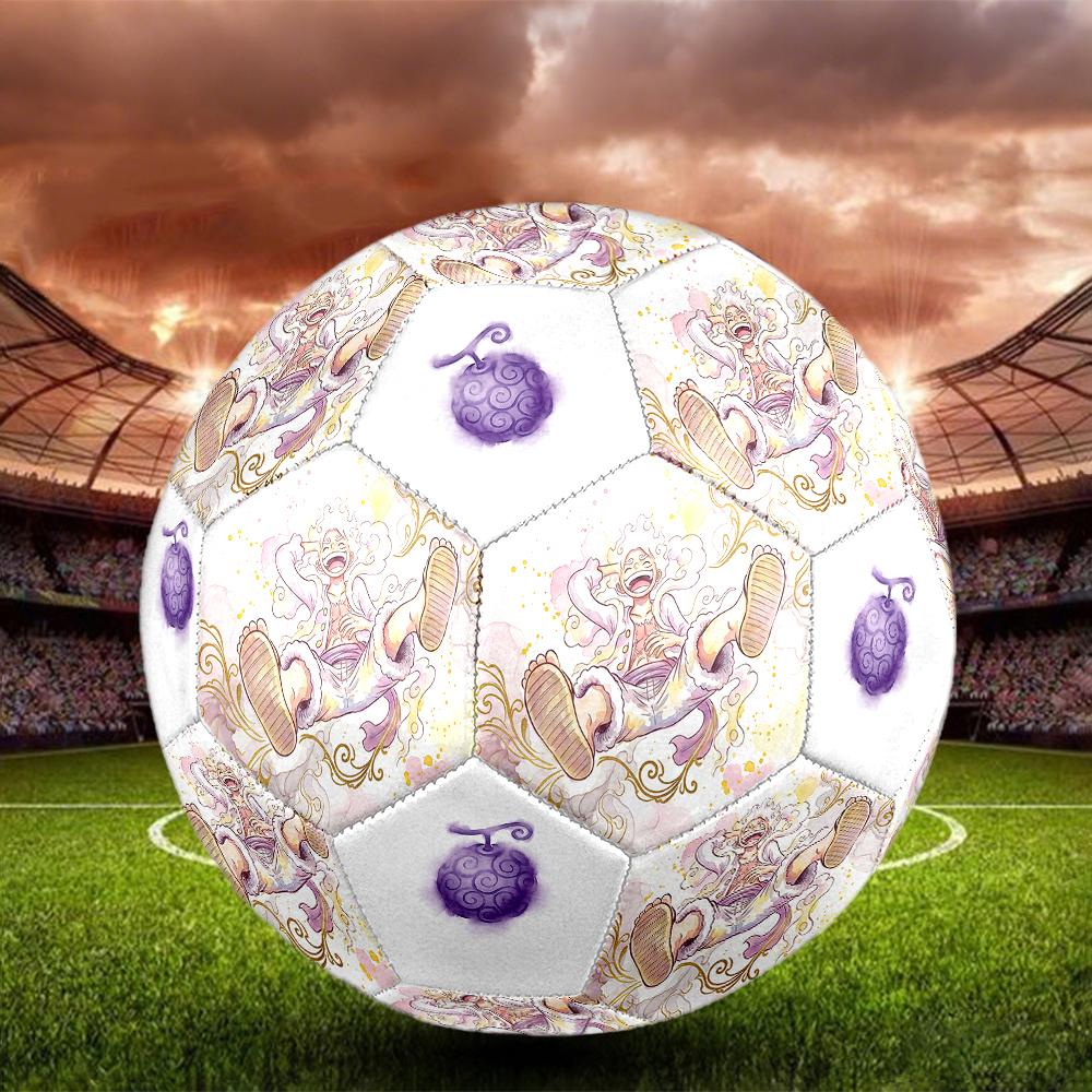 1pc One Piece Football Soccer Ball Size 5 Indoor Soccer Ball Fashion Colorful Backyard Game -Great For Sports Fans Gift HE16