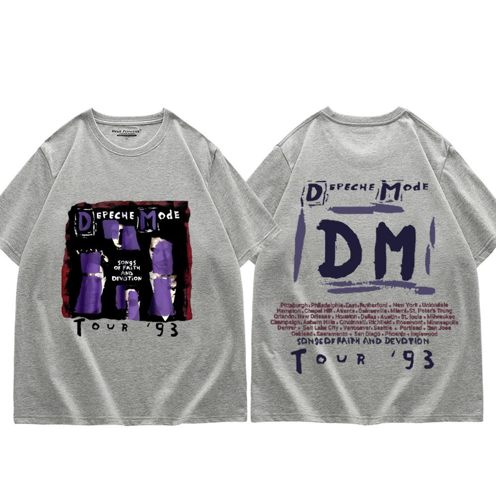 Британская группа Depeche Cool Mode Memento Mori Tour 2023 Принт Футболка 90-х Мужская Женская Мода Рок Футболка Уличные Винтажные Футболки