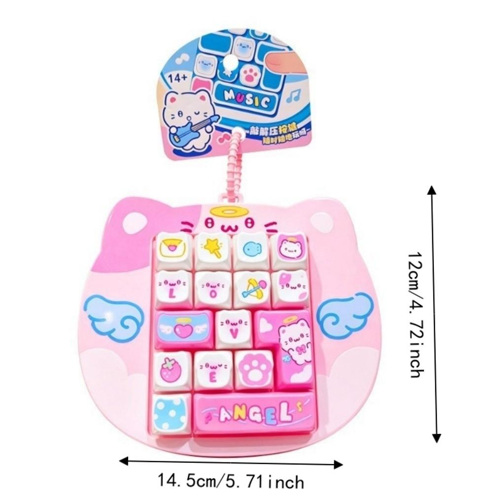 Cute Design Fidget Button Toy 16 Key Fingertip Button Keyring Backpack Decoration
