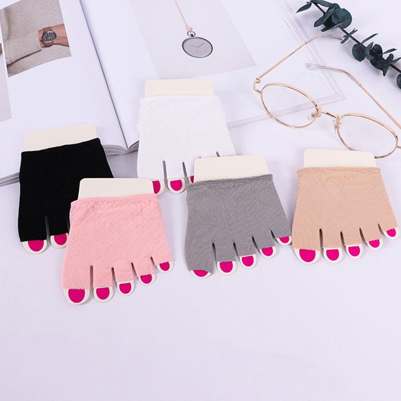 Летние носки Half Palm Five Fingers Socks с невидимым тонким каблуком спереди с открытым носком женские неглубокие сандалии носки с раздвоенным носком