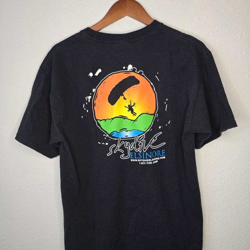 Skydiving T Shirt Unisexs L Skydive Elsinore Extreme Sports Black