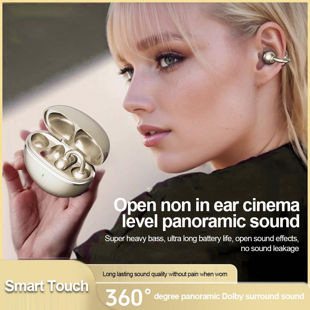 Беспроводные Bluetooth 5.4 Наушники с ушным креплением Водонепроницаемые Спортивные Гарнитуры Шумоподавление Hi-Fi Стерео Вкладыши для Смартфонов