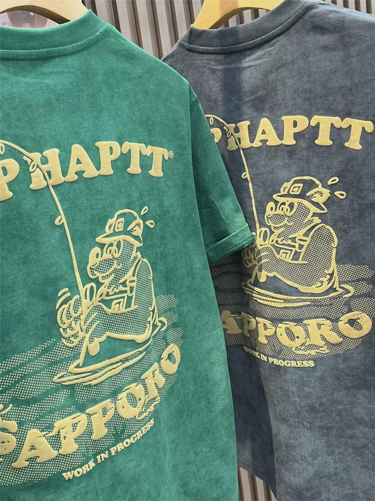 Мужская летняя футболка с короткими рукавами и графическим принтом 2024 года — свободный повседневный топ от New American Fashion Brand