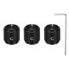 Uxcell Aluminum Potentiometer 6mm Universal Volume Tone Control Knob with Arrow Indicator for Guitar 3-Piece Knob,