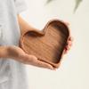 Candy Solid Wood Tray Stackable Dried Fruit Box Solid Fruit Tray Creative Walnut Tray Love Shaped Candy Box Whole Wood YLE9