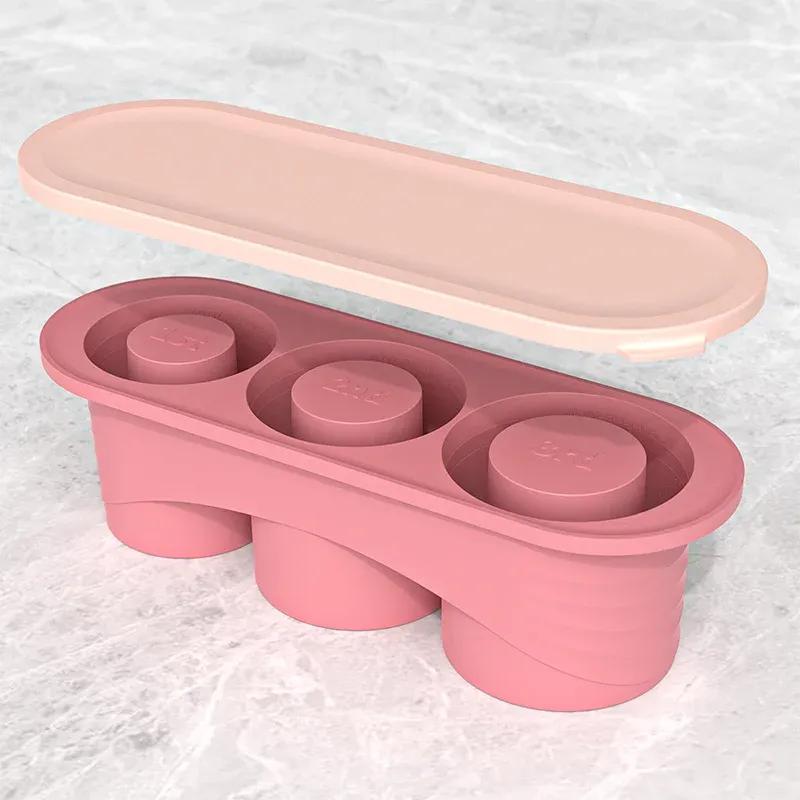 Ice Cube Tray for 20 30 40 Oz Tumbler Cup Silicone Ice Mold with Lid Ice Maker for Drinks Coffee Stanley Cup Accessories