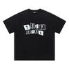 Cross-border new graffiti letter printing European and American street trendy brands loose and versatile casual men's and women's short-sleeved round