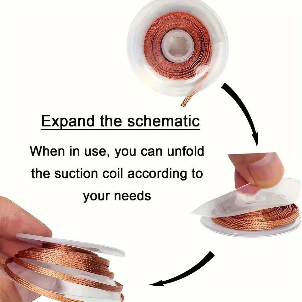 10/5 PCS Desoldering Wire 1.0/1.5mm Braid Soldering Mesh Welding Parts Low Residue No-Clean Solder Tin Remover Tool