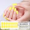 New Solid Color Simple Semi-cured Nail Stickers 20 Finger Gel Nail Stickers