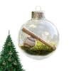 Mini 3D Acrylic Transparent Christmas Tree Decoration Pendant Baseball Football Golf Ball Tennis Hangable Christmas Ornament