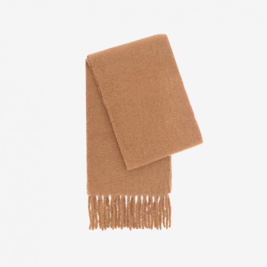 Осенне-зимний однотонный 100% шерстяной утолщенный шарф для женщин высокого класса, простой и универсальный, шаль с кисточками для мужского шарфа