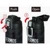 Thermos Бутылка для воды с вакуумной изоляцией, спортивная бутылка с ремешком, 1 л, черно-серая, только для холодного хранения, BKGY FJI-1001