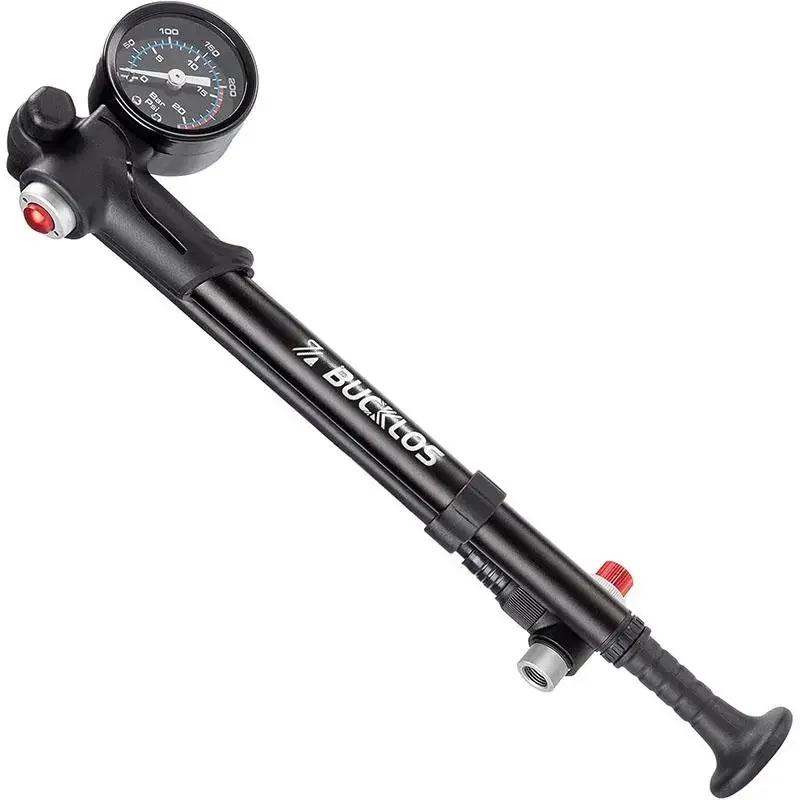 BUCKLOS Mountain Bicycle Air Shock Pump with Gauge for Fork Rear Suspension Bike Tire Inflator Pump 300PSI High Pressure Pump