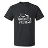 Funny Graphic T Shirts Halloween Wickedly Cute Cotton Bats Top Frankenstein