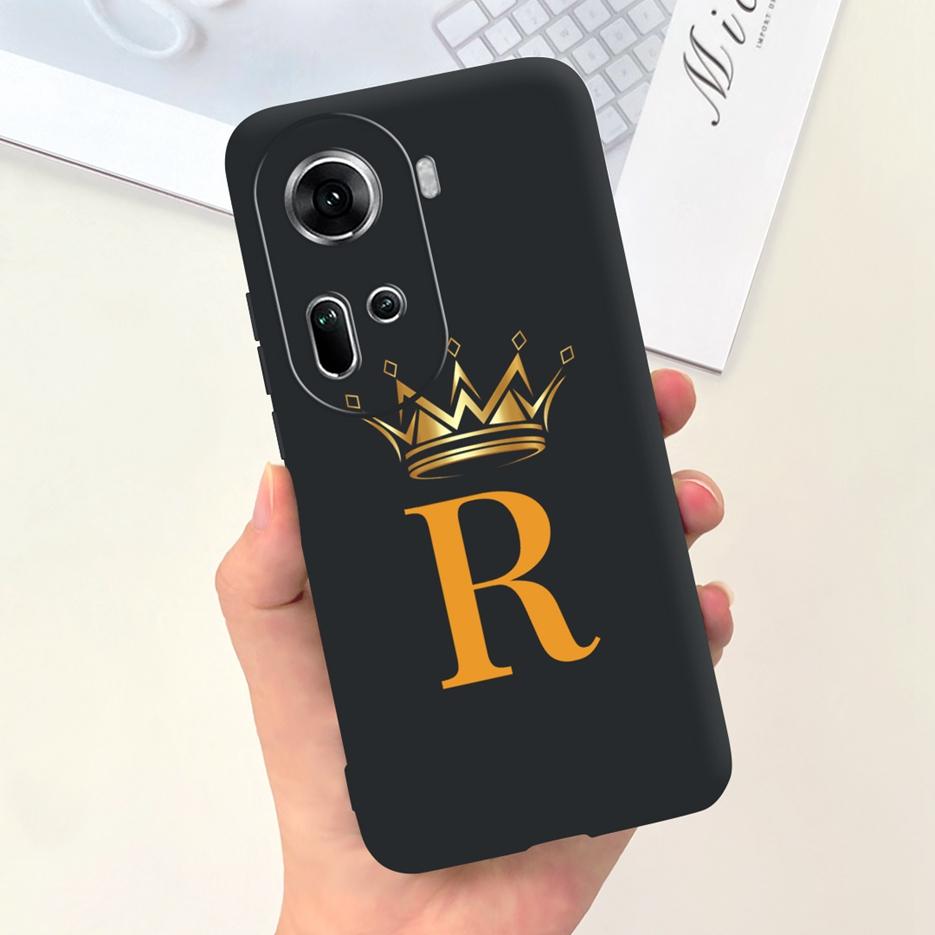 Чехол для Oppo Reno 11 5G Reno11 F Милая корона Буквы Чехол Мягкий силиконовый чехол для телефона Для Oppo Reno11 Pro Reno 11F Задняя крышка Сумки