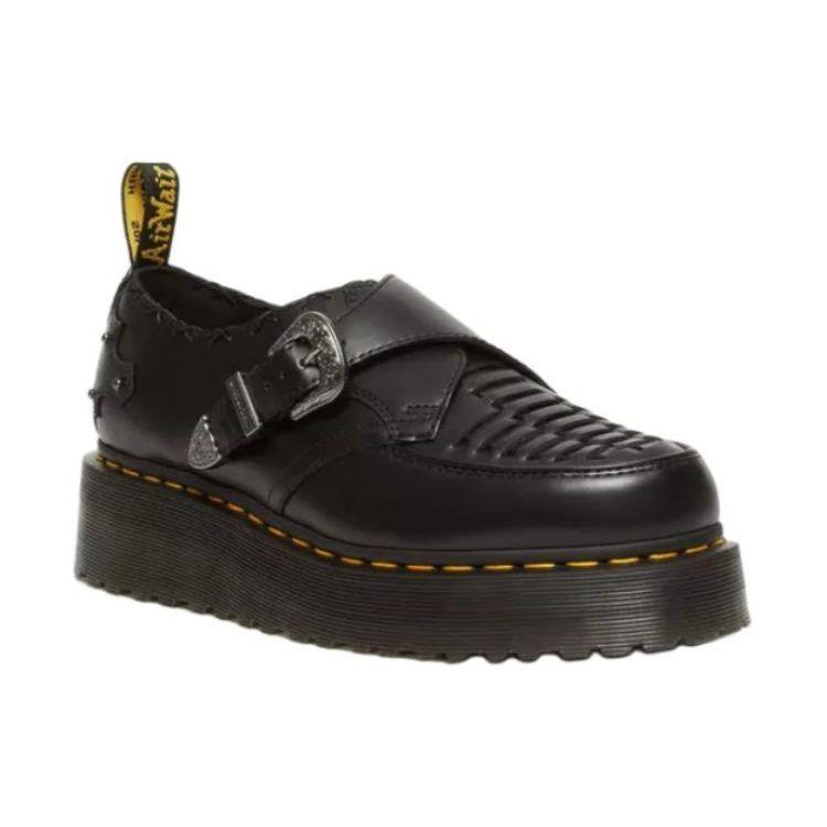 Dr. Martens Leather Fashion Comfortable Simple Low-Top Casual Shoes Unisex Casual Shoes Black 31680001
