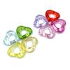Полые бусины в форме сердца ярких цветов, акриловые принадлежности ручной работы, свободные бусины, 10 шт., для изготовления ювелирных изделий, аксессуары «сделай сам»