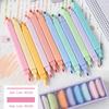 6pcs Dual Tip Highlighter Pens Set Macaron Pastel Colors Chisel Tip Quick Dry Soft Brush Student Drawing Set